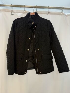 Michael Kors Quilted Black Utility Jacket